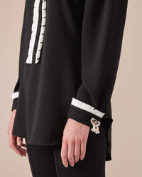 Chemise Laley à empiècements - Noir & Blanc