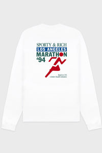 T-shirt à manches longues imprimé - White