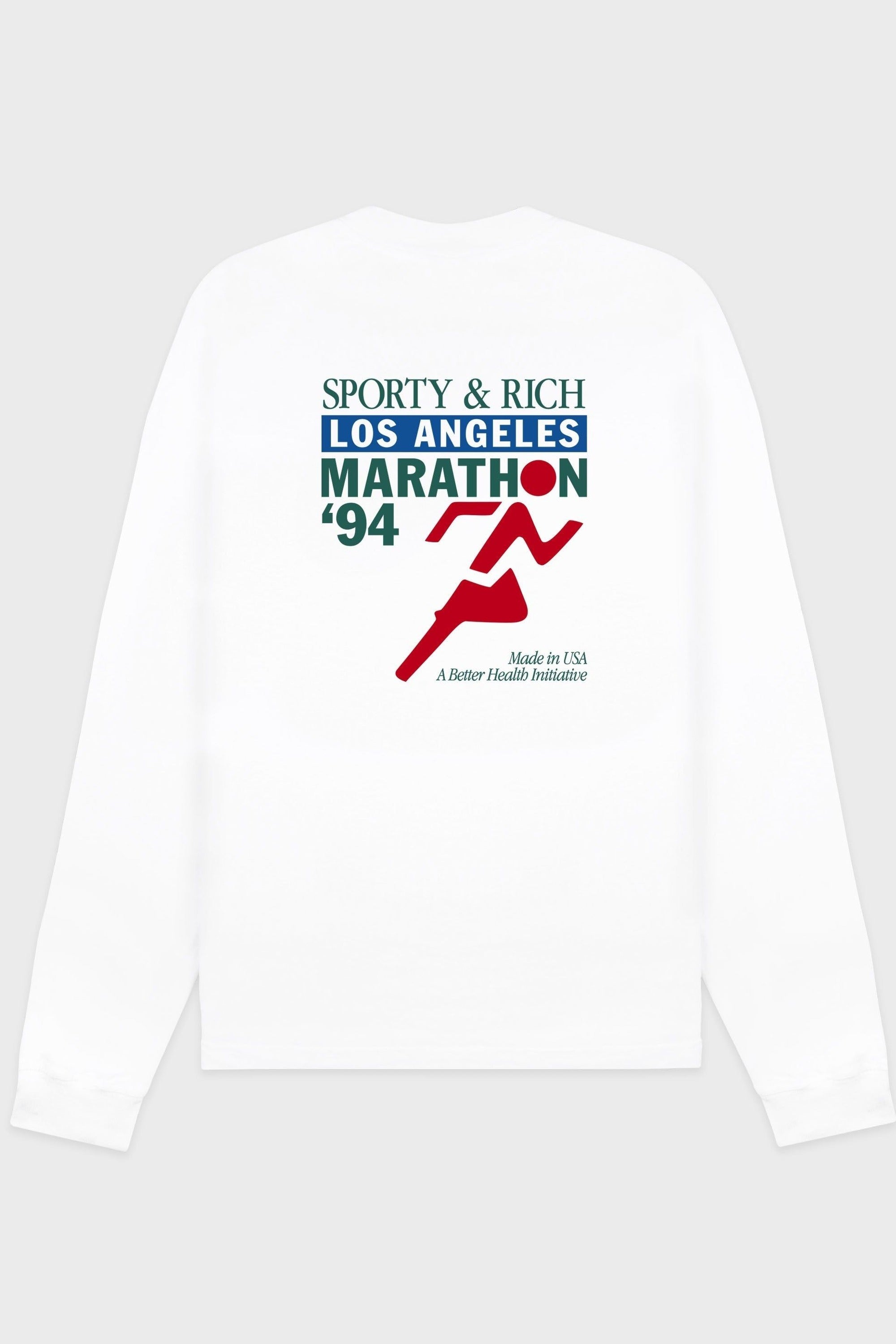 T-shirt à manches longues imprimé - White