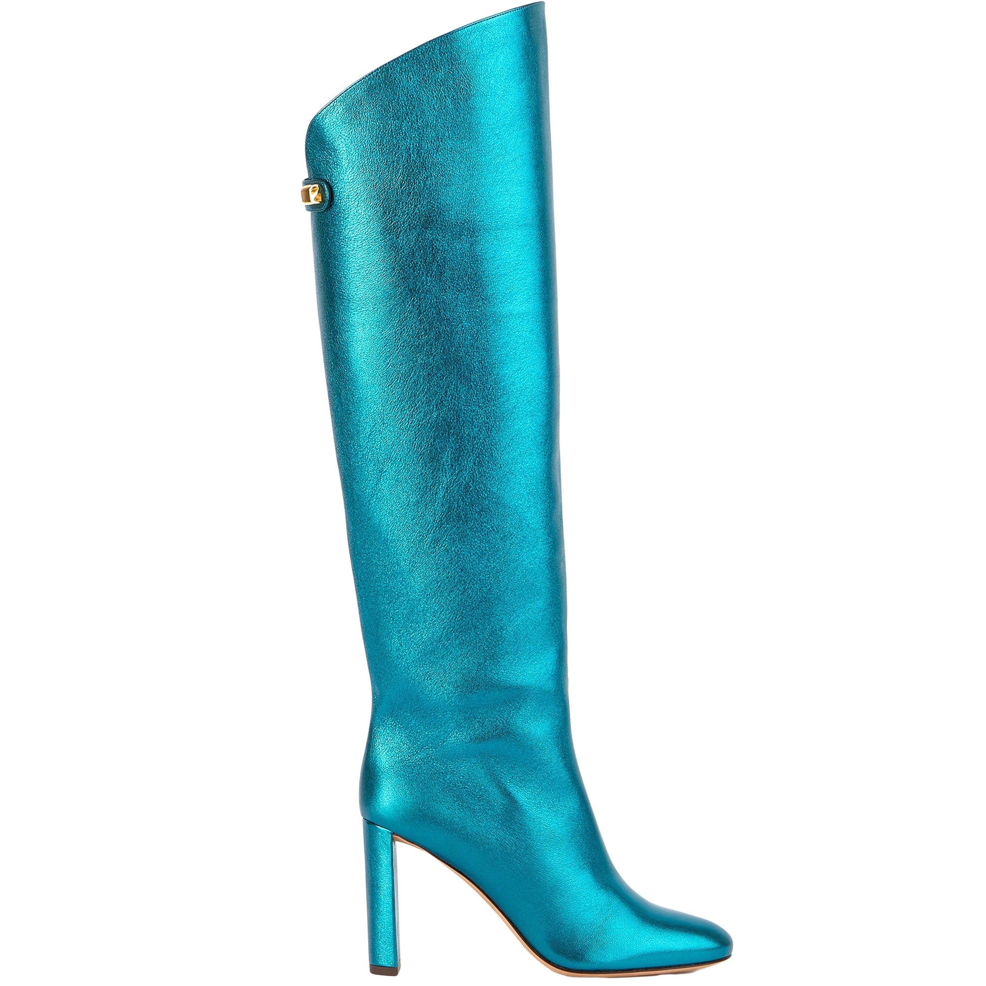 5qty NEW / Bottes Adriana 90 en cuir Nappa métallisé - Blue