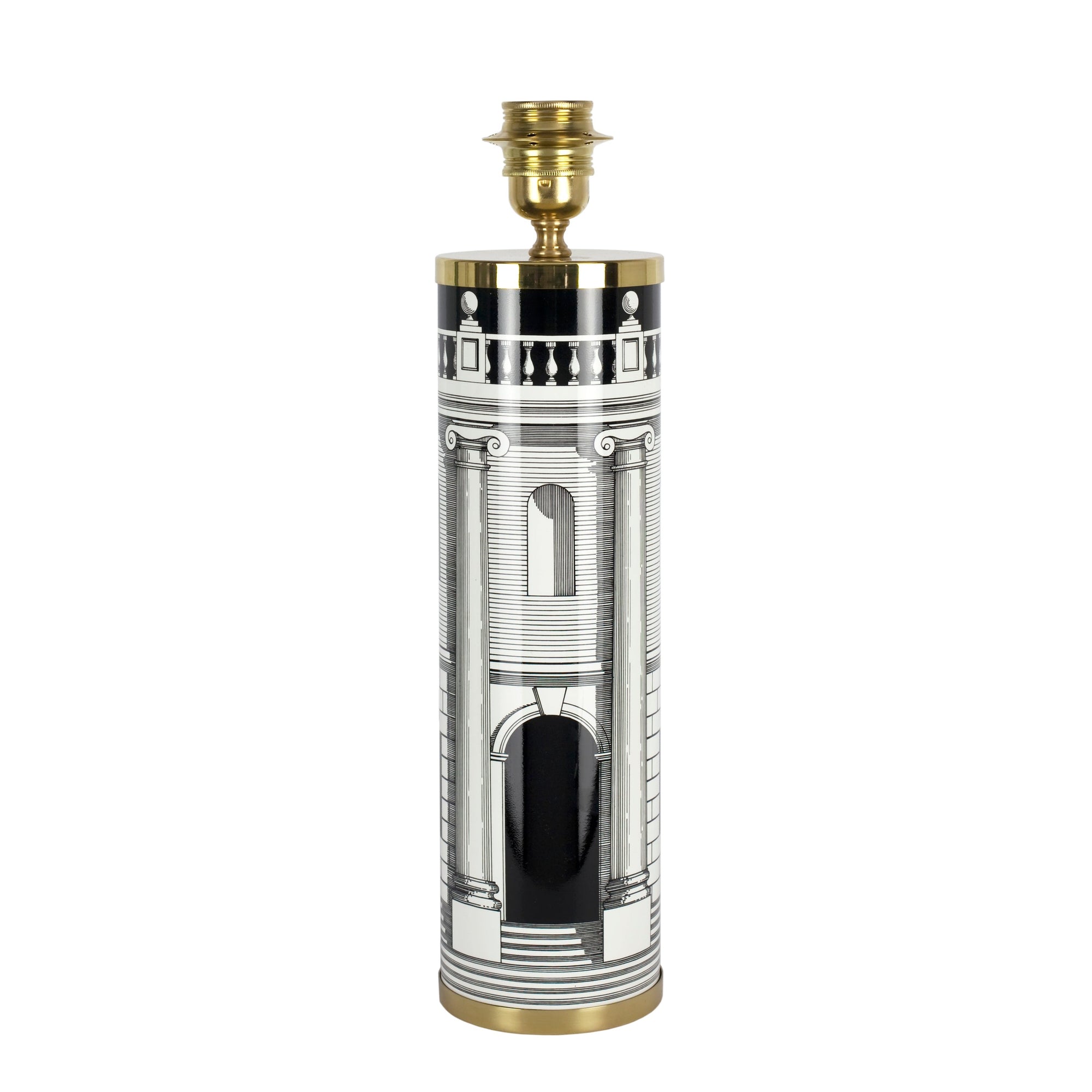 Casa con Colonne cylindrical lamp base - Black & White
