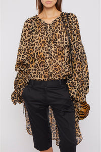 Tunique Lamu coupe ample et fluide - Leopard