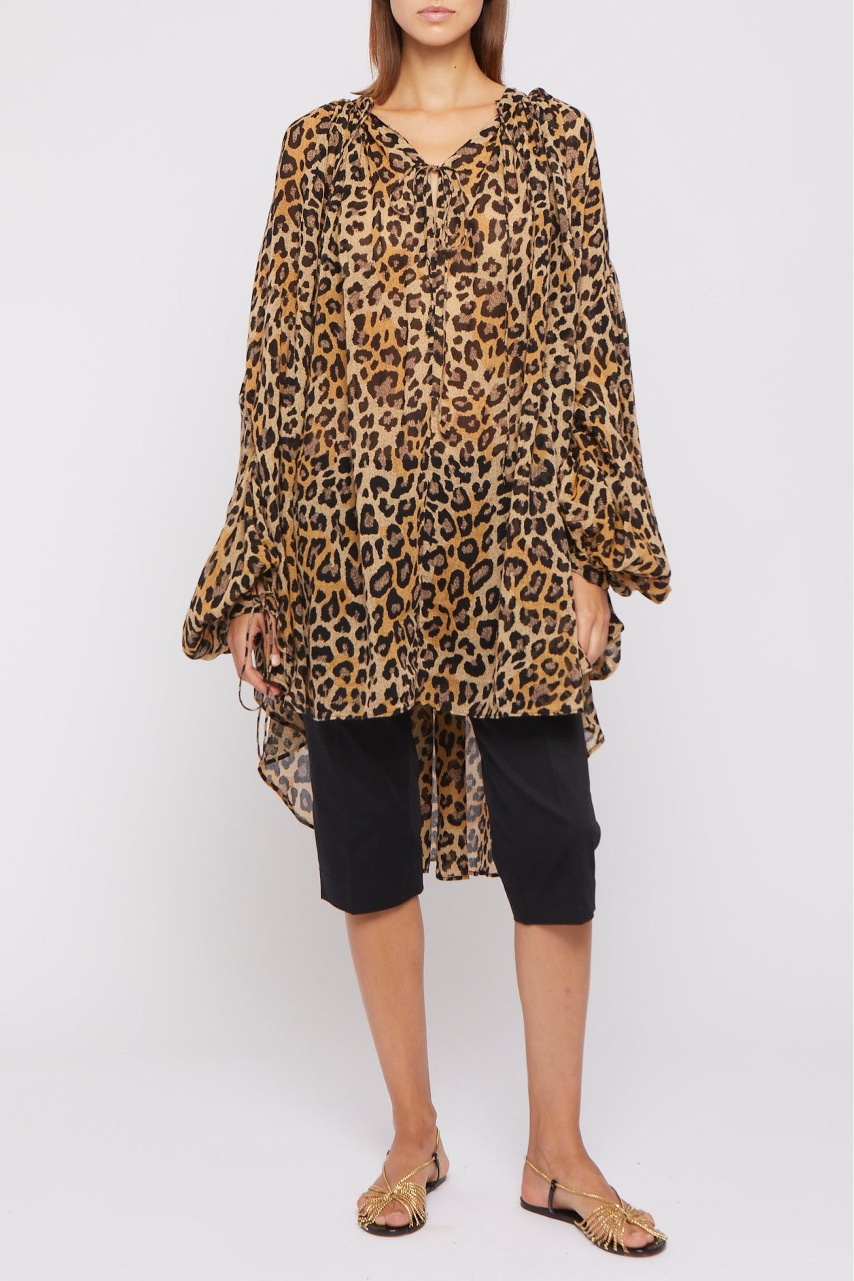 Tunique Lamu coupe ample et fluide - Leopard