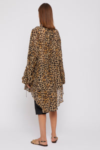 Tunique Lamu coupe ample et fluide - Leopard