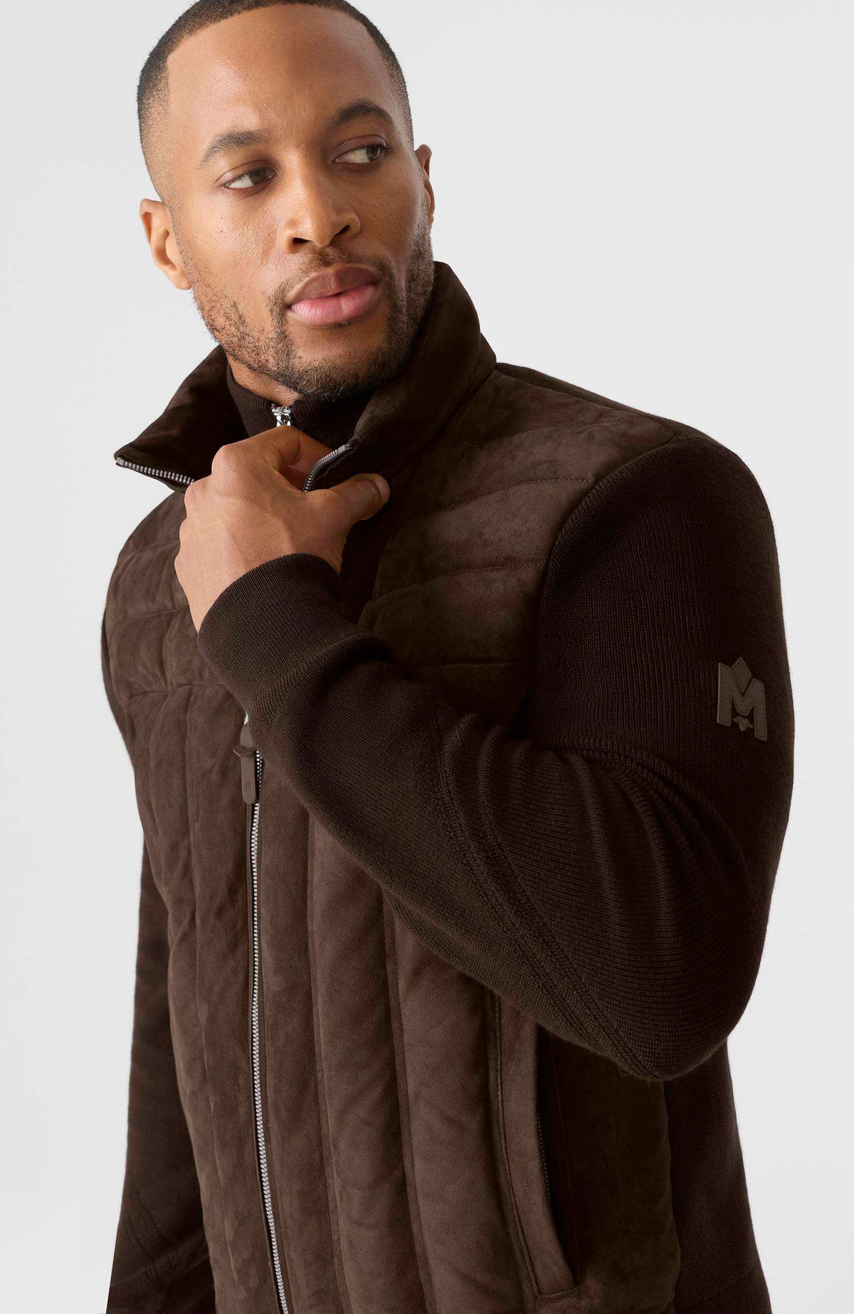 Umber Men's Mixed Media Jacket
