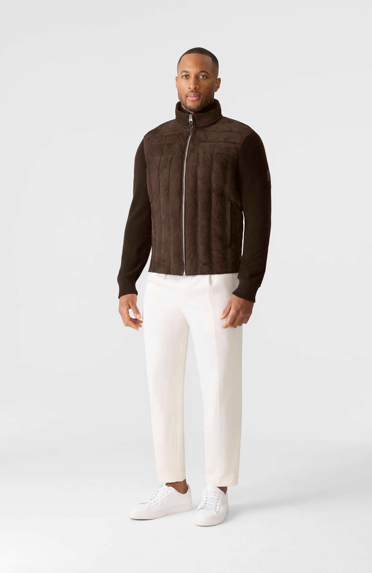 Umber Men's Mixed Media Jacket