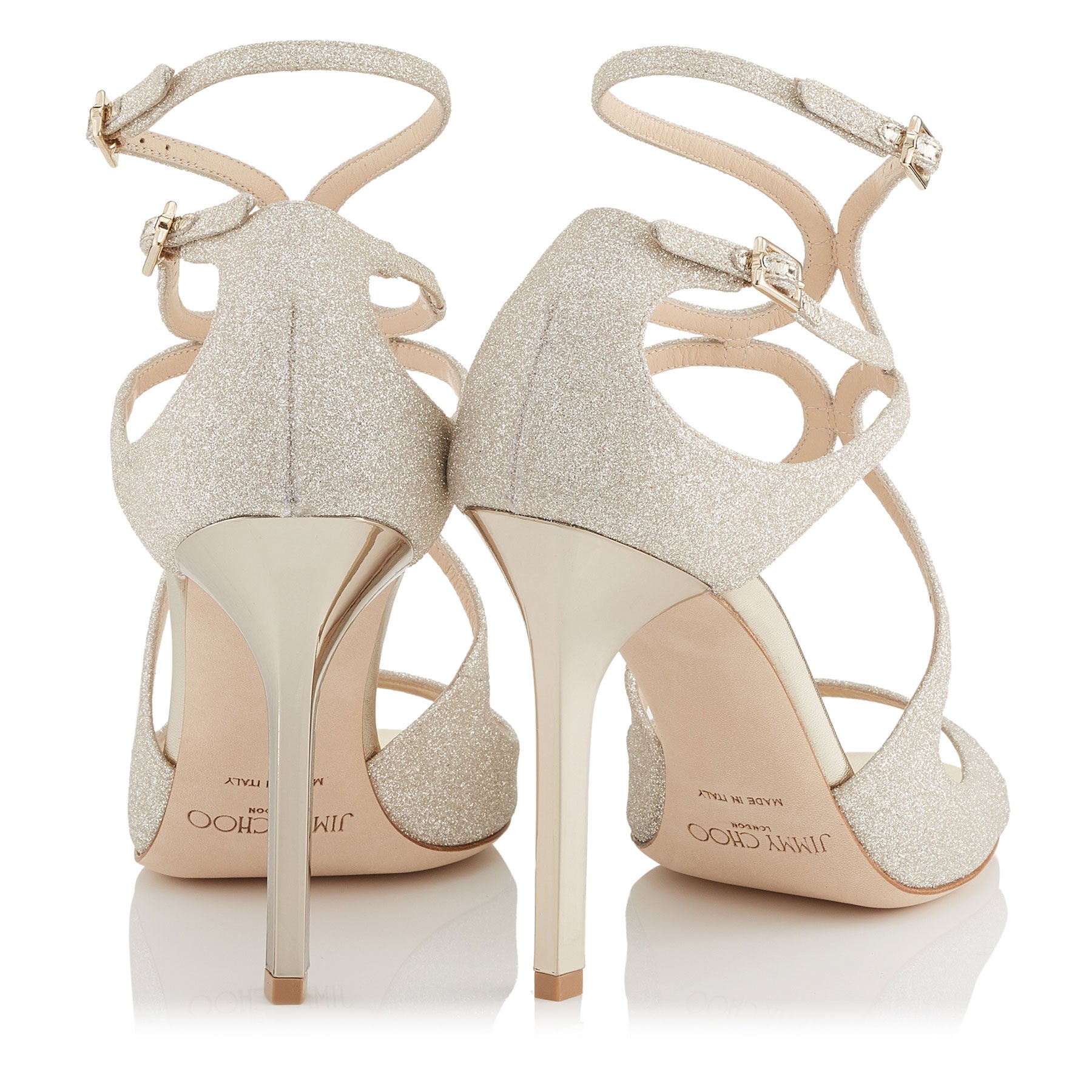 Lang 100 glitter sandals - Platinum Ice