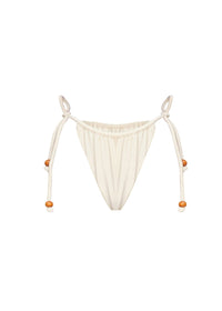 Lani string bikini bottoms with drawstrings - Ivory