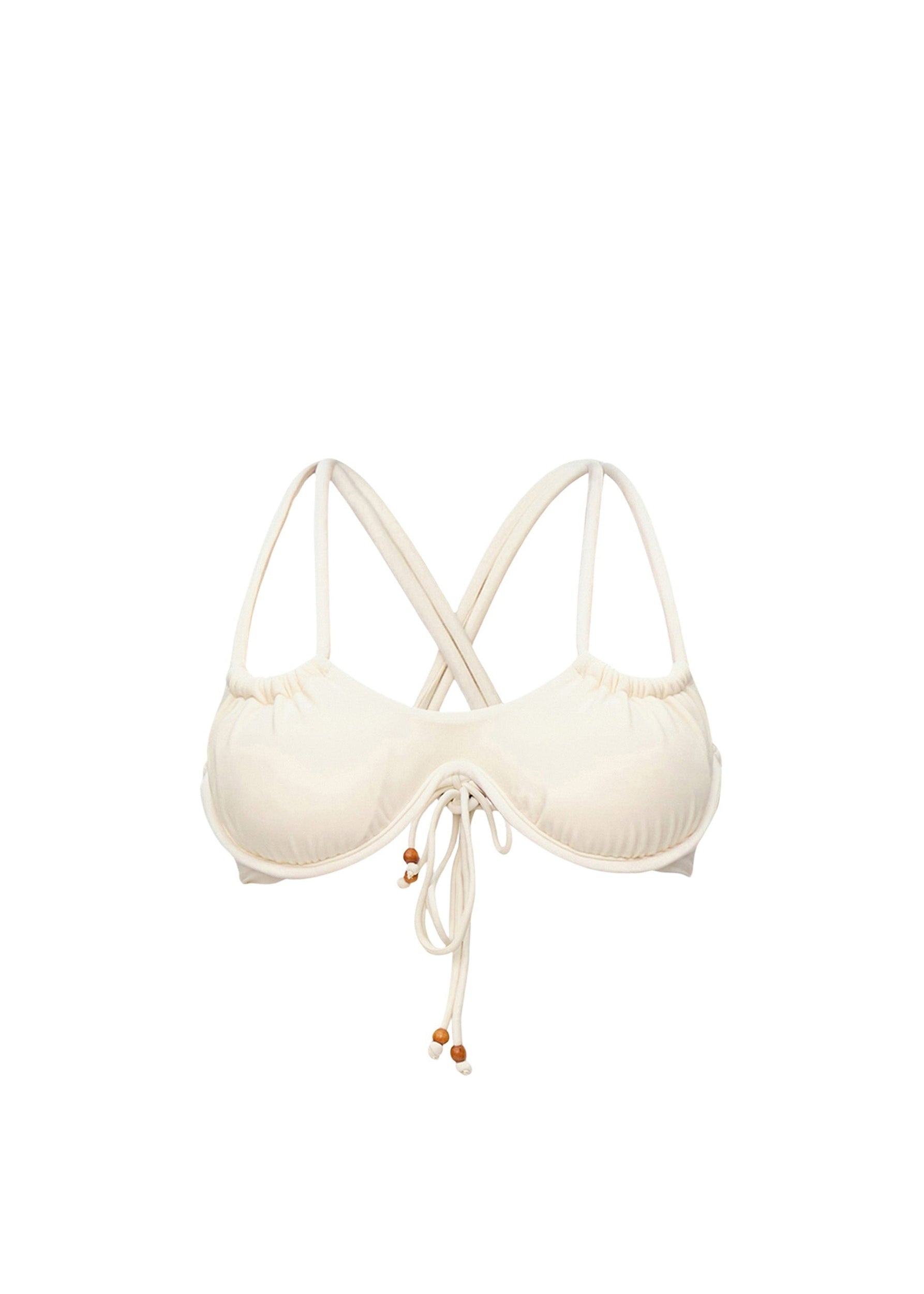 Lani crossover bikini top - Ivory