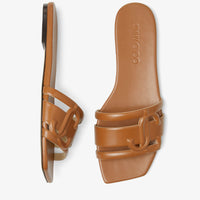 Sandales plates Laran en cuir - Tan & Tan