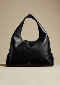 Large Beatrice hobo in leather - Black