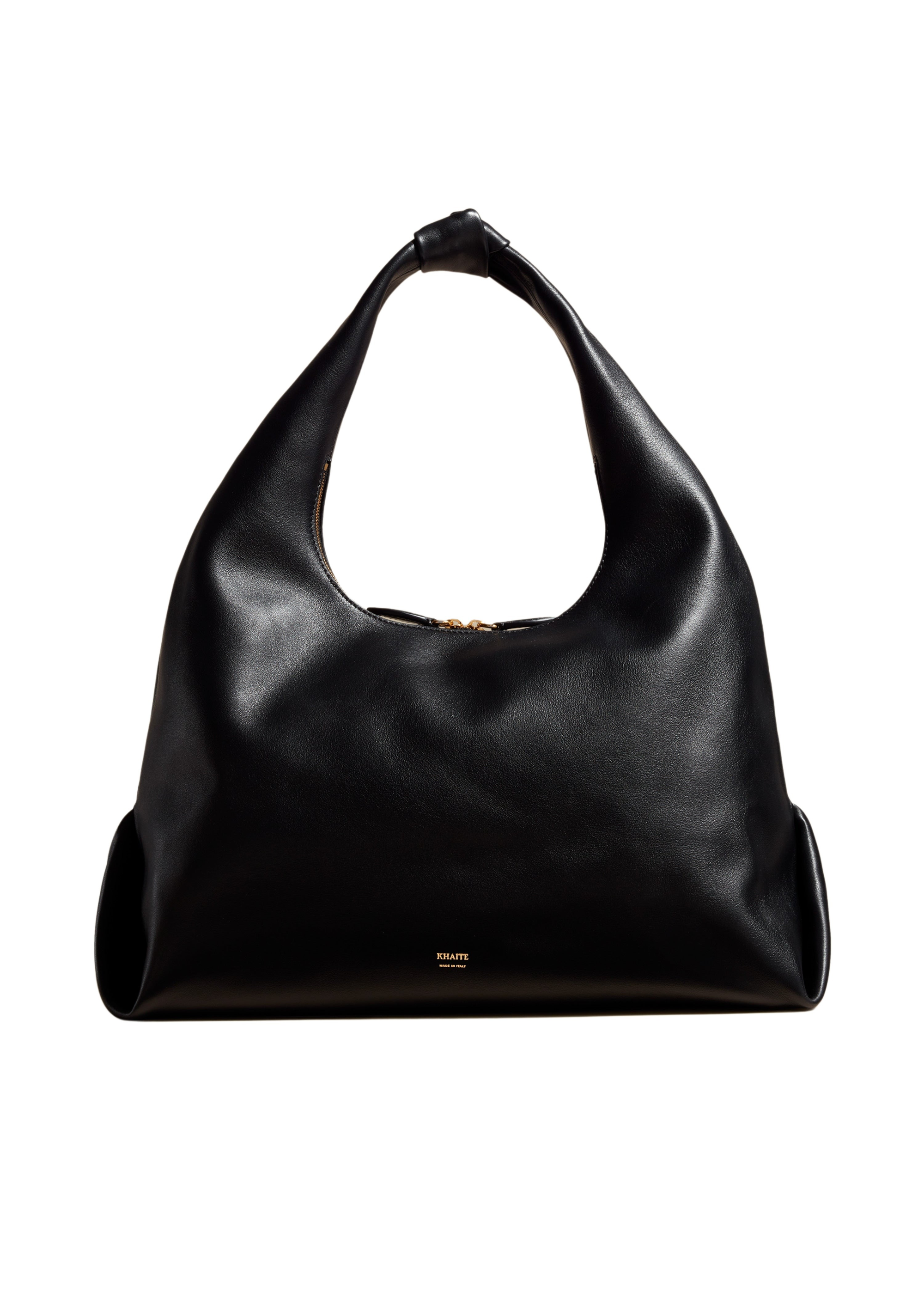 Large Beatrice hobo in leather - Black