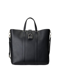 Welington leather tote bag - Black