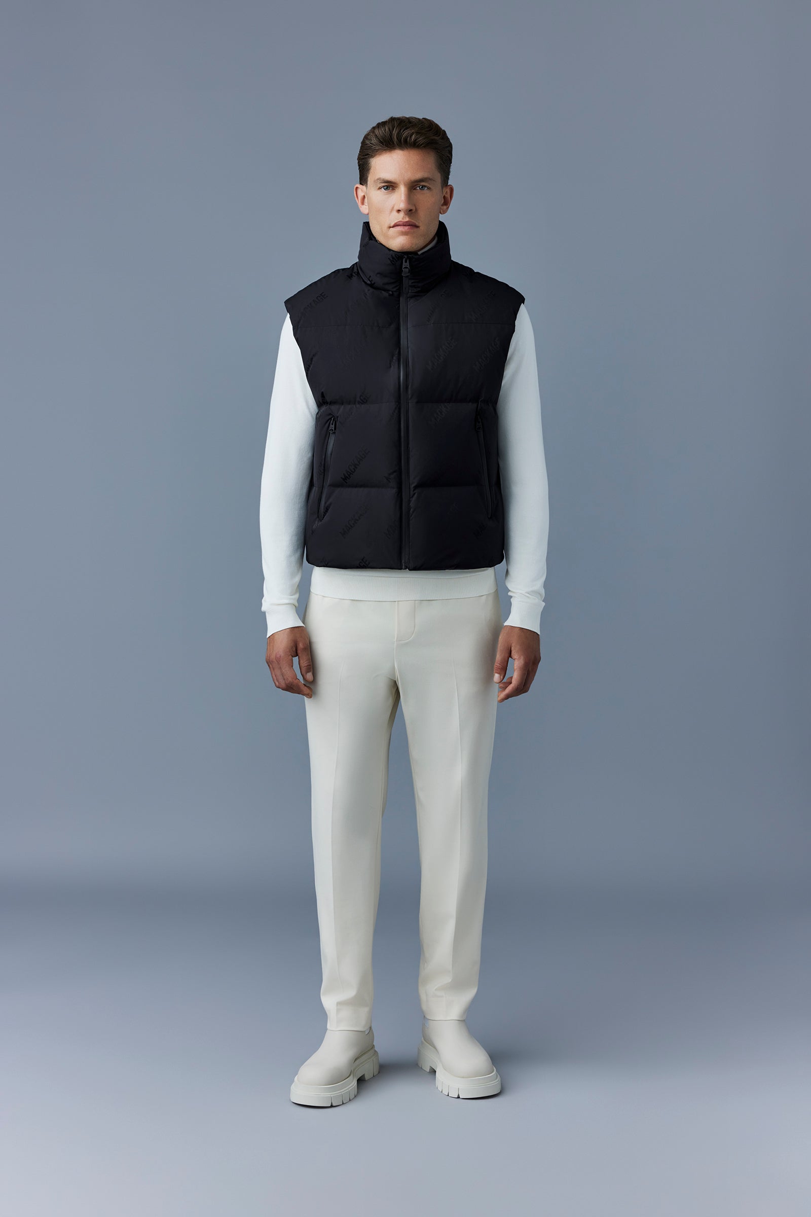 Doudoune courte Larry sans manches - Black