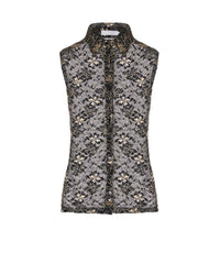 Chemise Laura sans manches en dentelle - Black