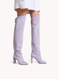 40qty DÉJÀ VU 490€ / Cuissardes Marylin 90 en cuir suédé - Lavender
