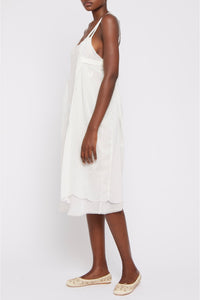 Robe Lavender à bretelles - White