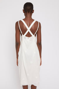 Robe Lavender à bretelles - White