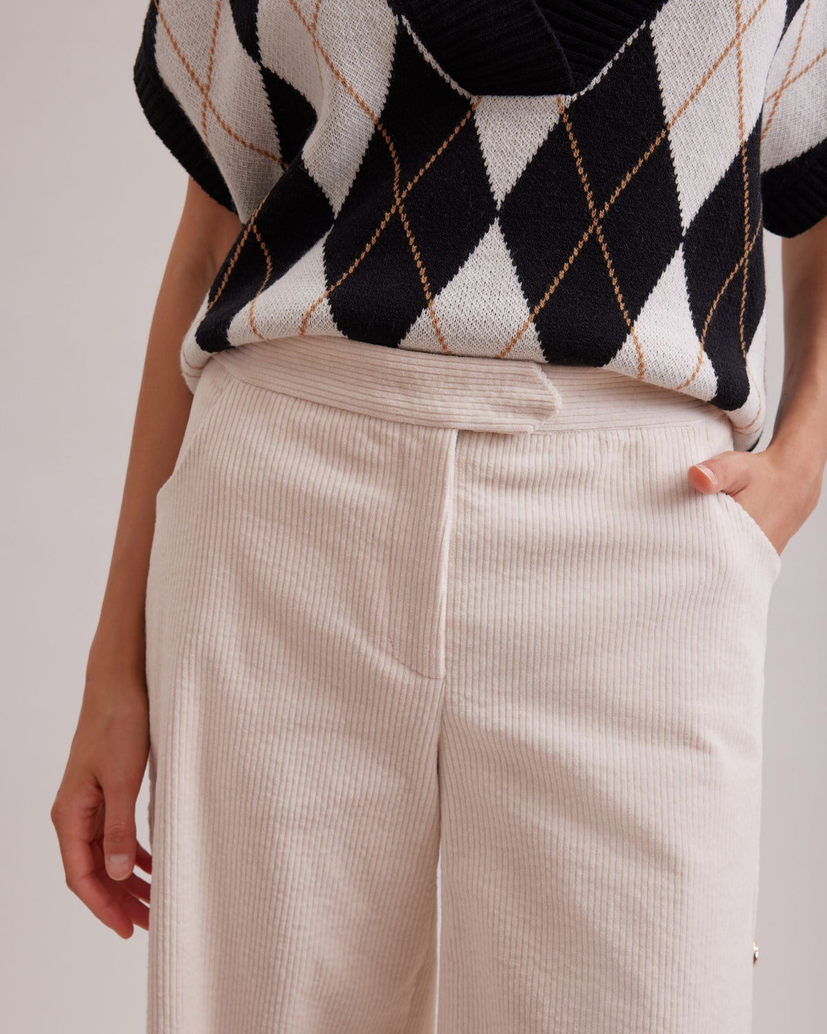 Pantalon large Lavinia - Moon White