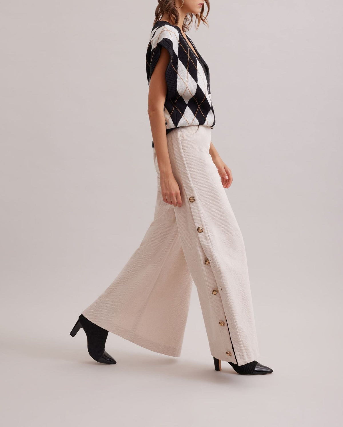 Pantalon large Lavinia - Moon White