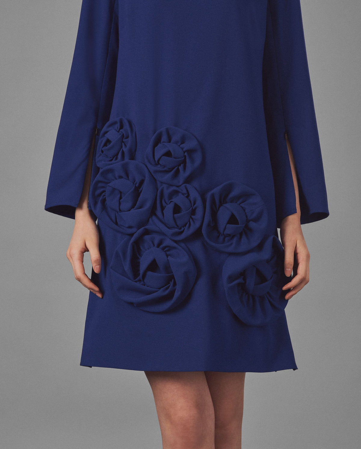 Robe Lavonna avec fleurs tricotées - Black