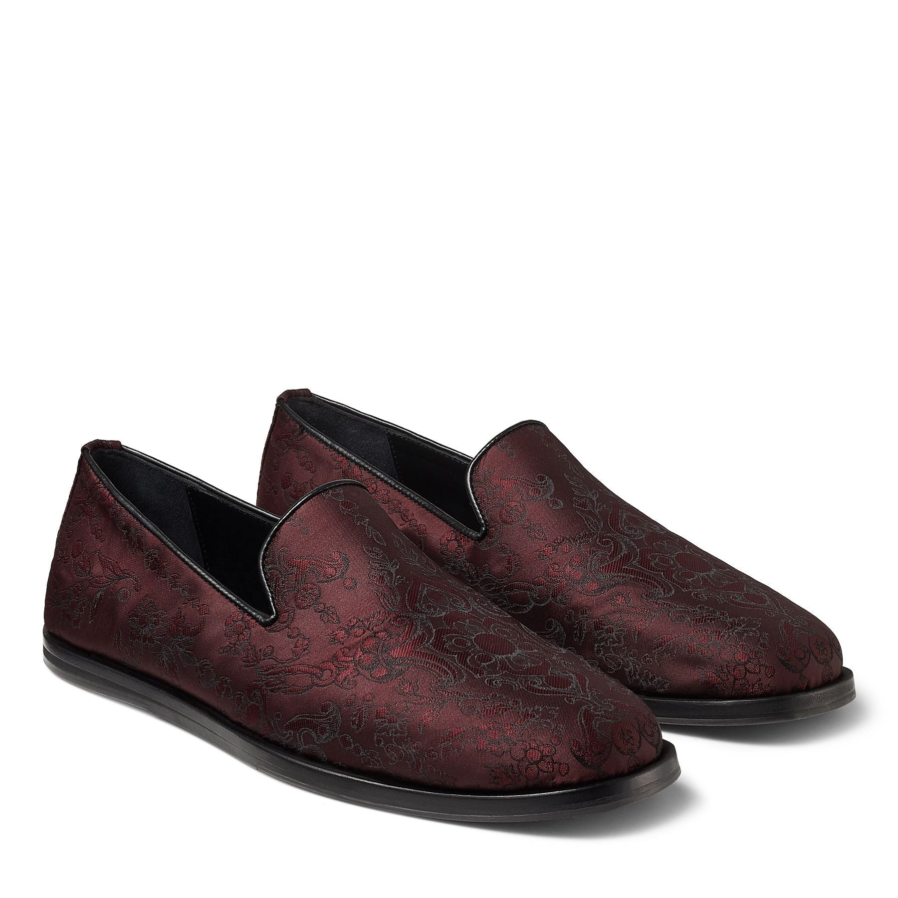 Chaussons Law brodées en jacquard - Bordeaux