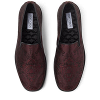 Chaussons Law brodées en jacquard - Bordeaux