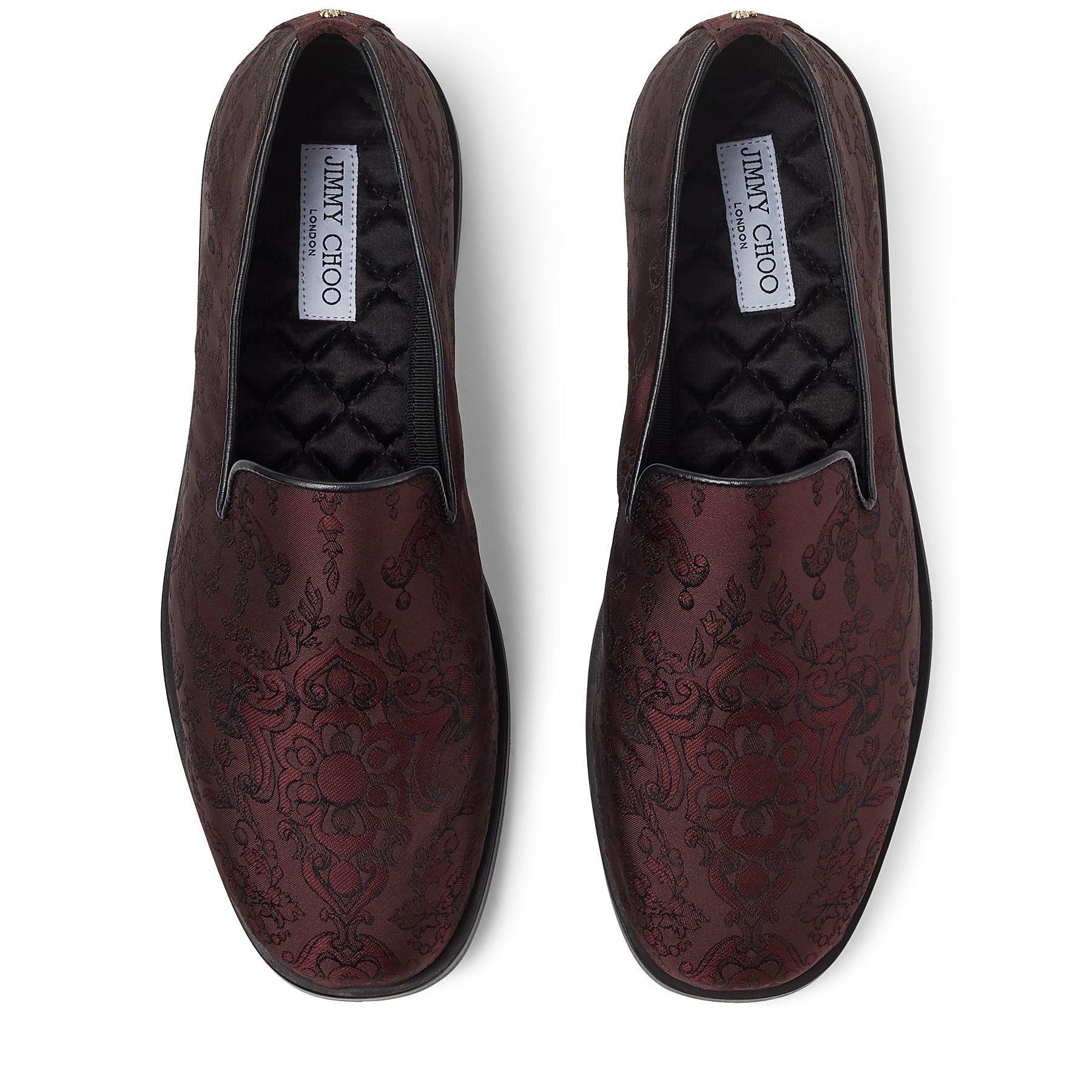 Chaussons Law brodées en jacquard - Bordeaux