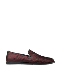 Chaussons Law brodées en jacquard - Bordeaux