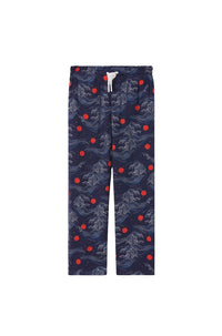 Pantalon ceinturé à motifs - Navy Blue