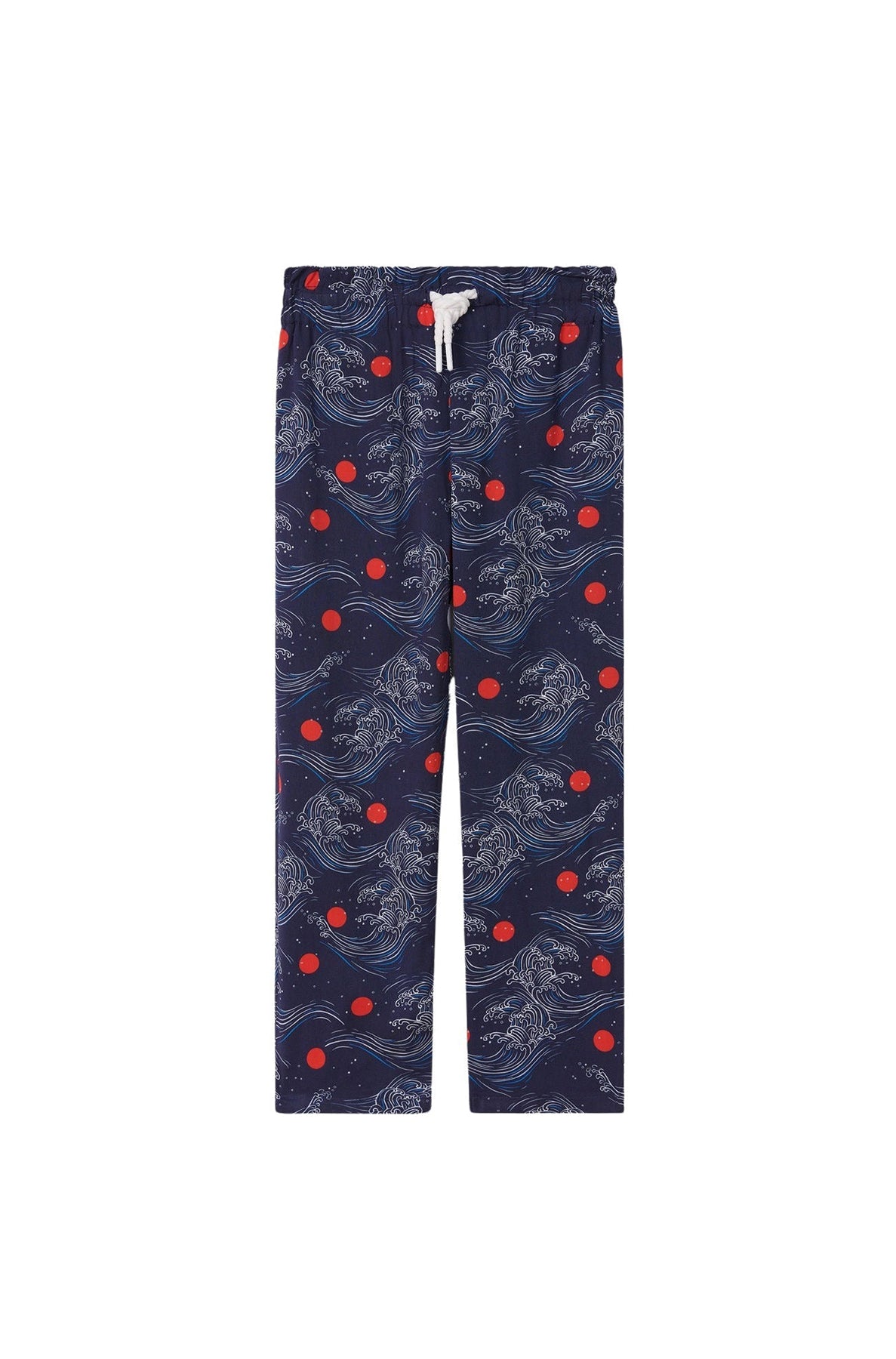 Pantalon ceinturé à motifs - Navy Blue