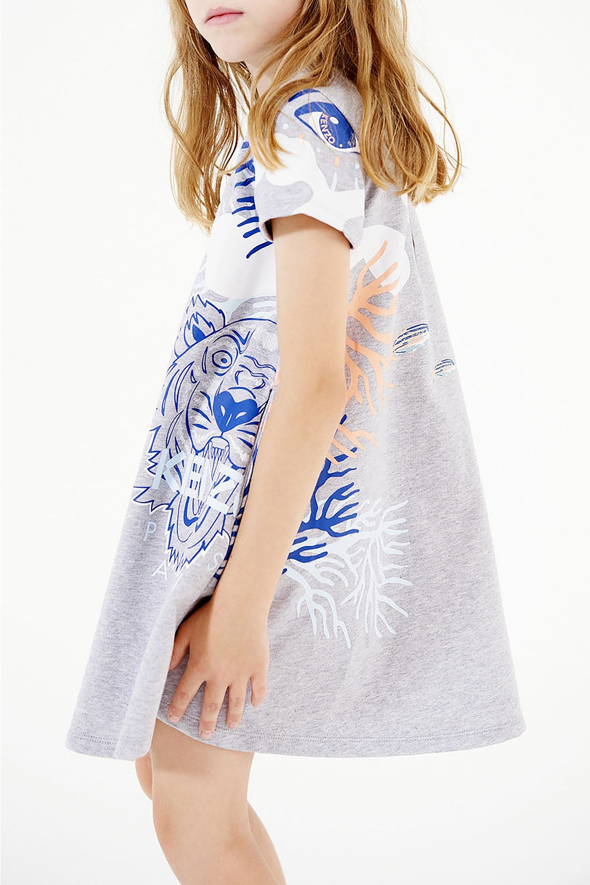 Robe évasée multi icons - Pearl Grey