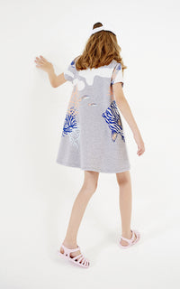 Robe évasée multi icons - Pearl Grey
