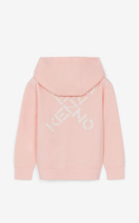 Sweatshirt zippé Kenzo Sport "Big X" - Pastel Pink
