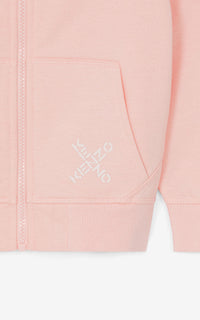 Sweatshirt zippé Kenzo Sport "Big X" - Pastel Pink