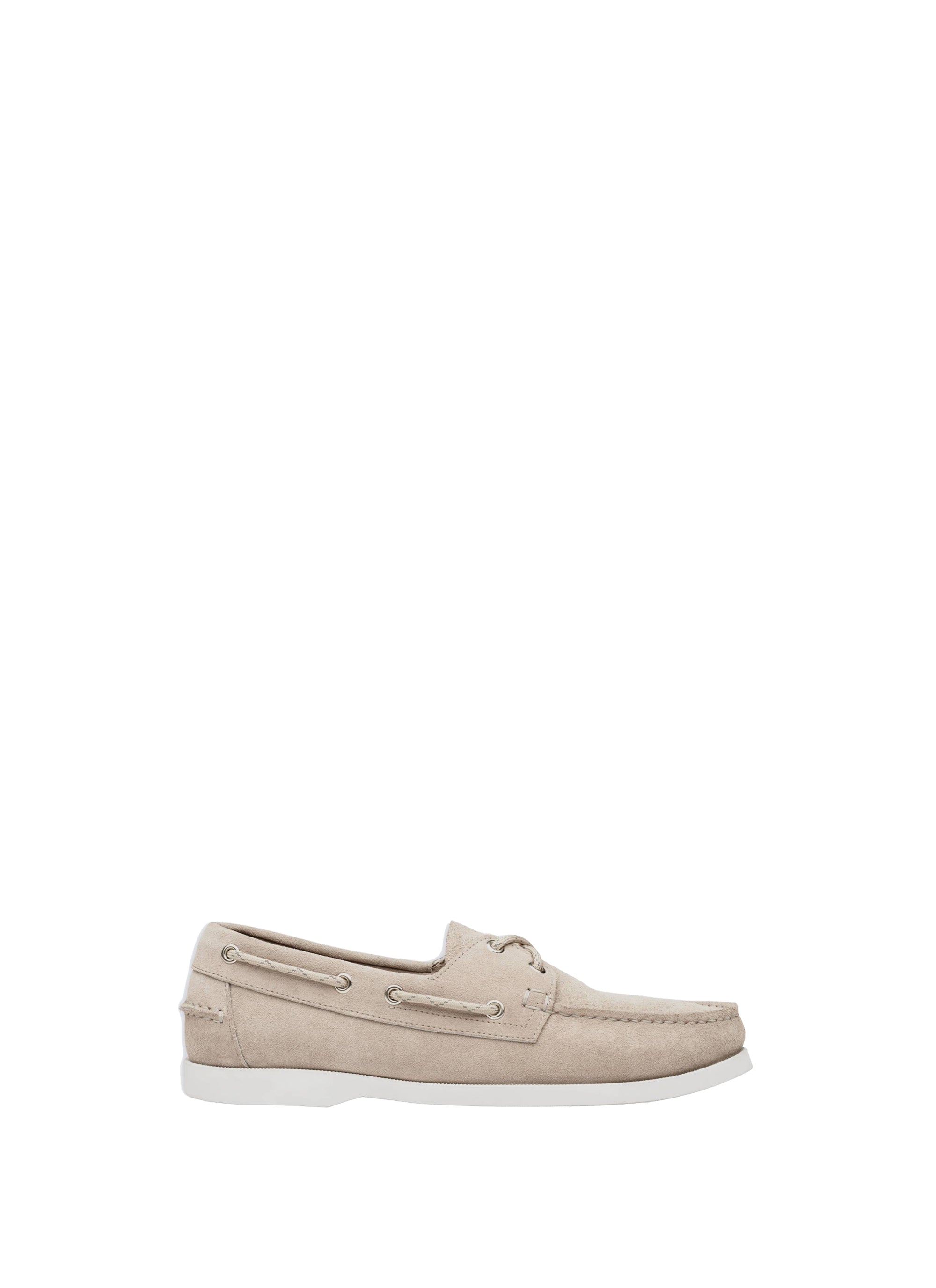 Mocassins bateau en cuir - Beige