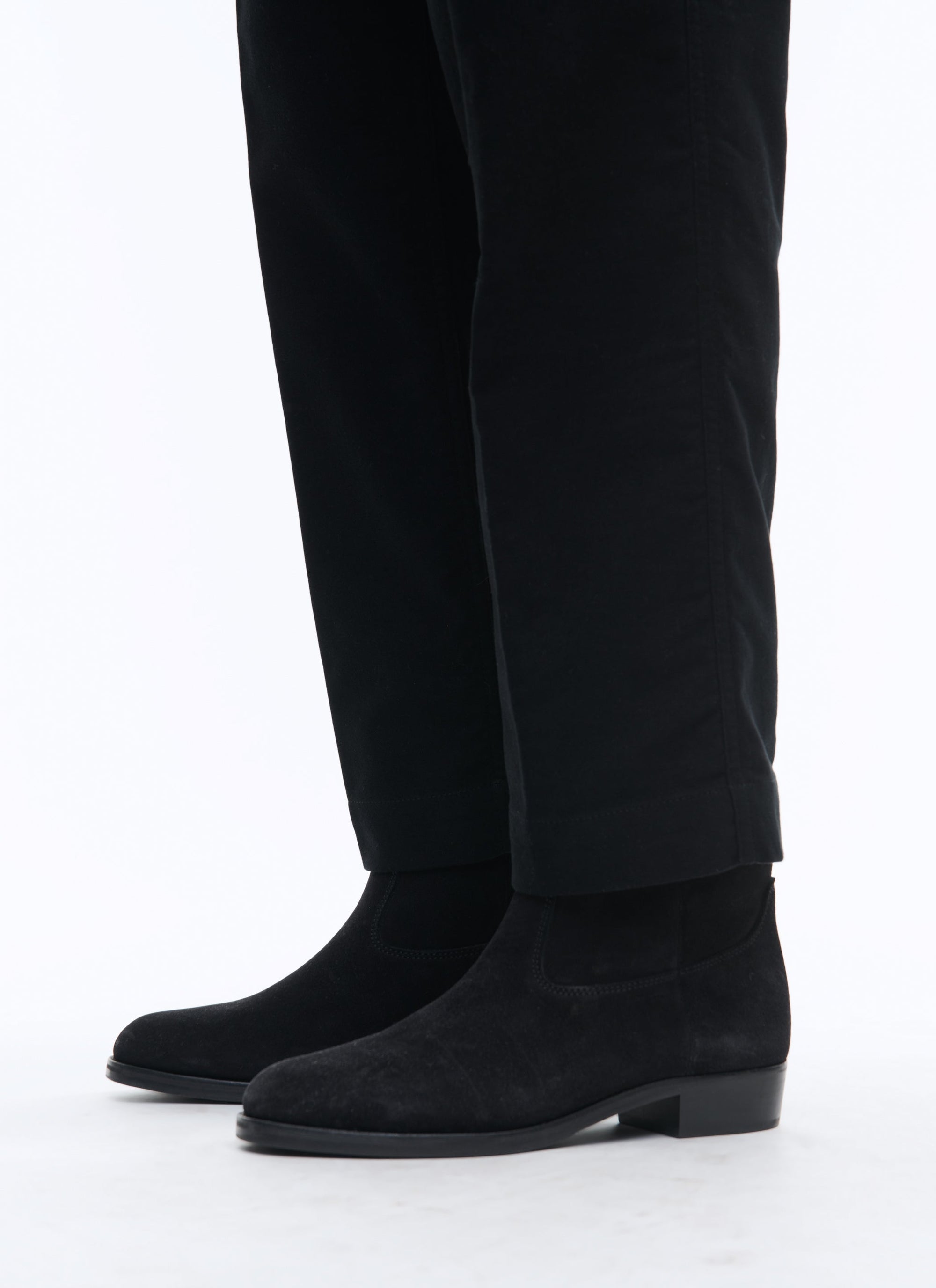 Camargue-style leather boots - Black