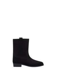 Camargue-style leather boots - Black