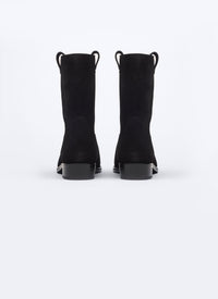 Camargue-style leather boots - Black