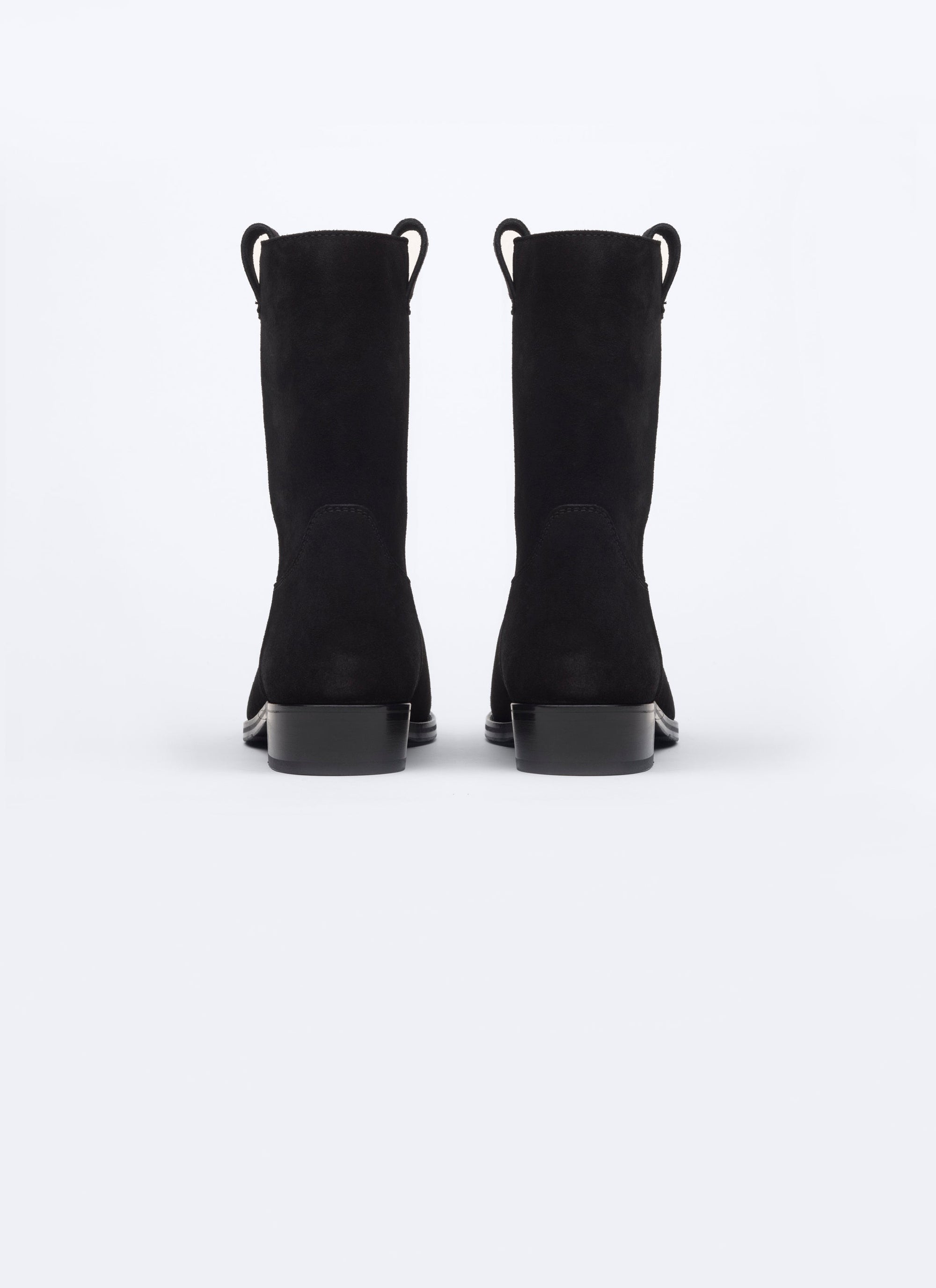 Camargue-style leather boots - Black