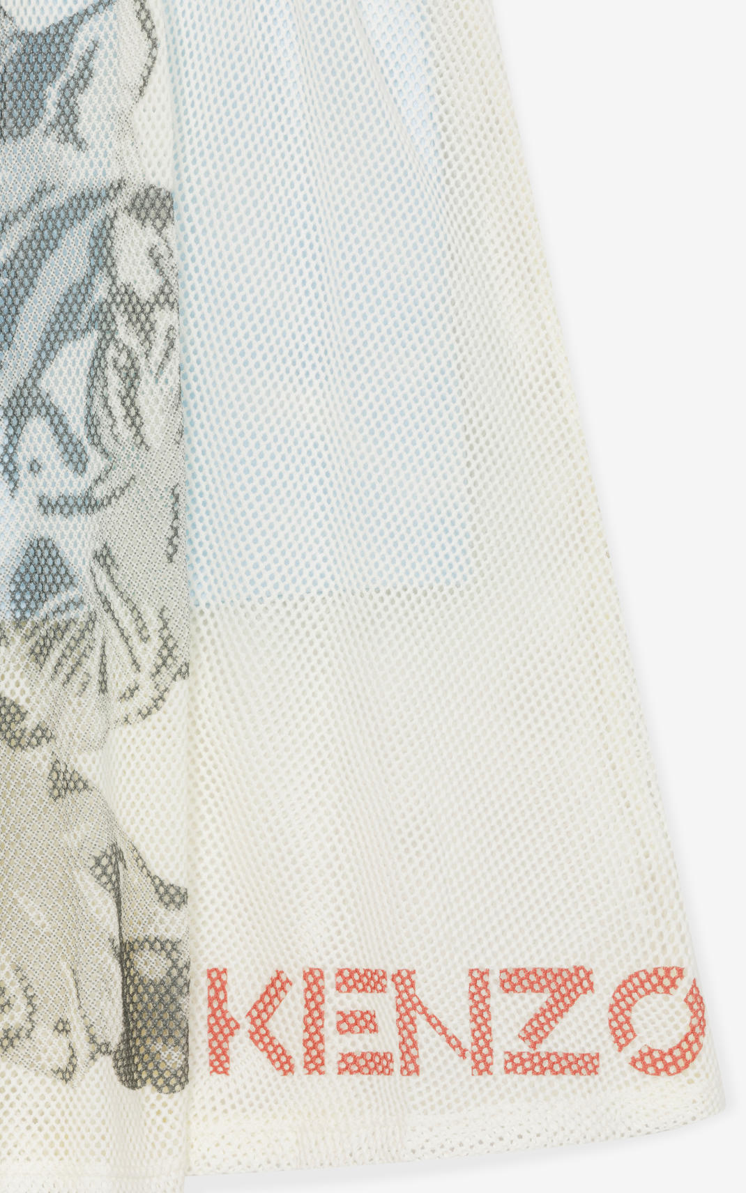 Jupe midi à taille élastiquée - Off White