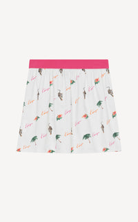 Skater skirt in piqué knit - Natural