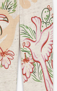 Jogging imprimé tropical - Beige