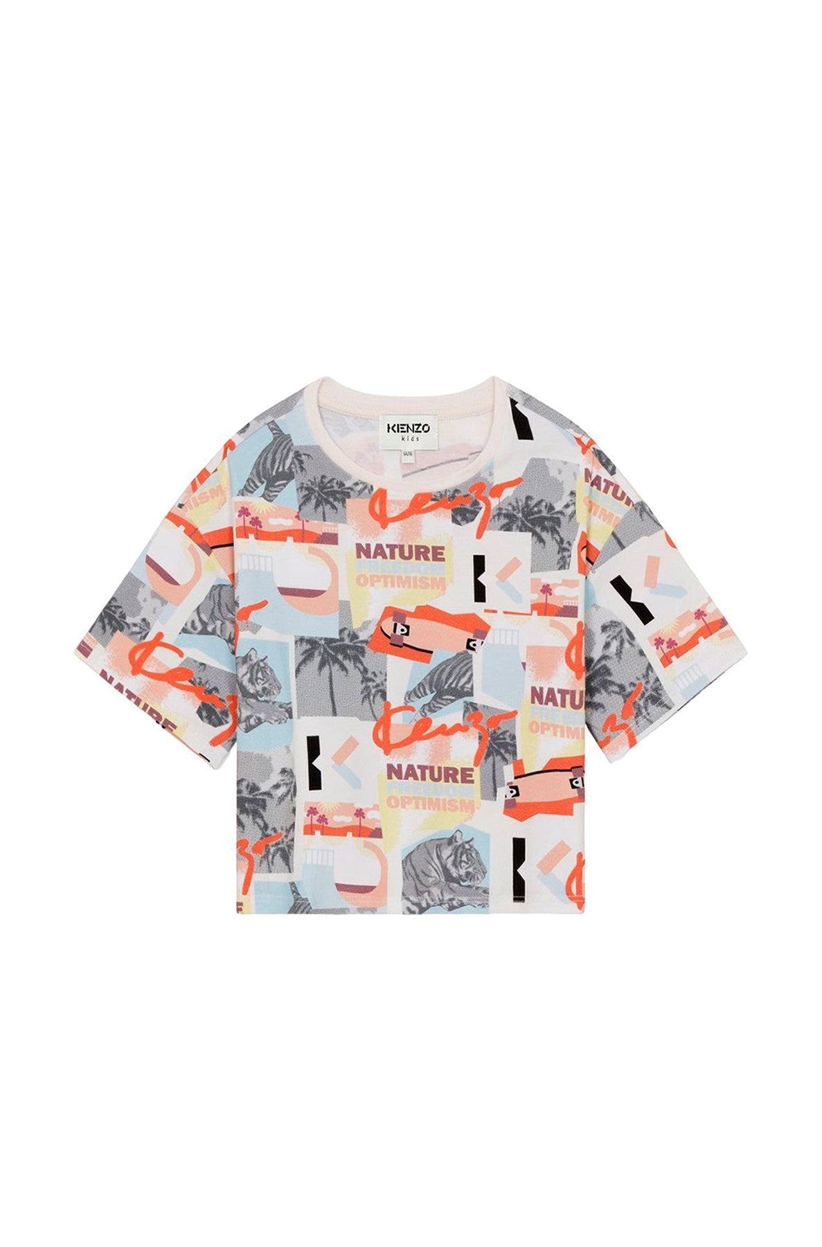 T-shirt à col rond multi-icons - Off White