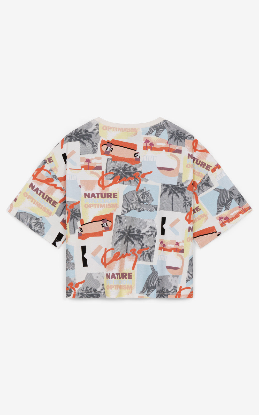 T-shirt à col rond multi-icons - Off White