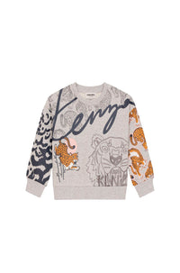 Sweatshirt multi-icons - Pearl Grey
