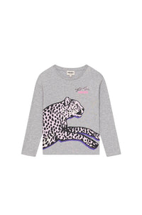 Top Guépard à manches longues - Pearl Grey