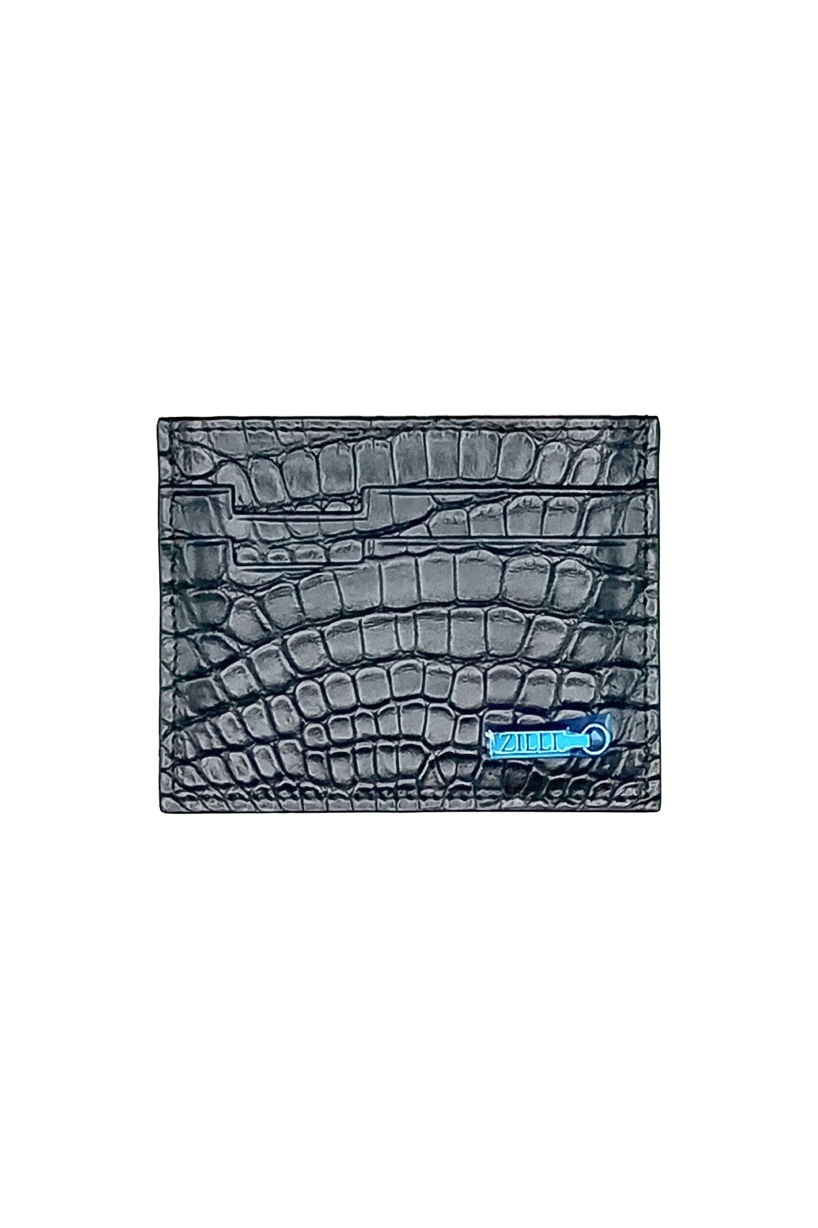 Porte-cartes en cuir exotique - Noir