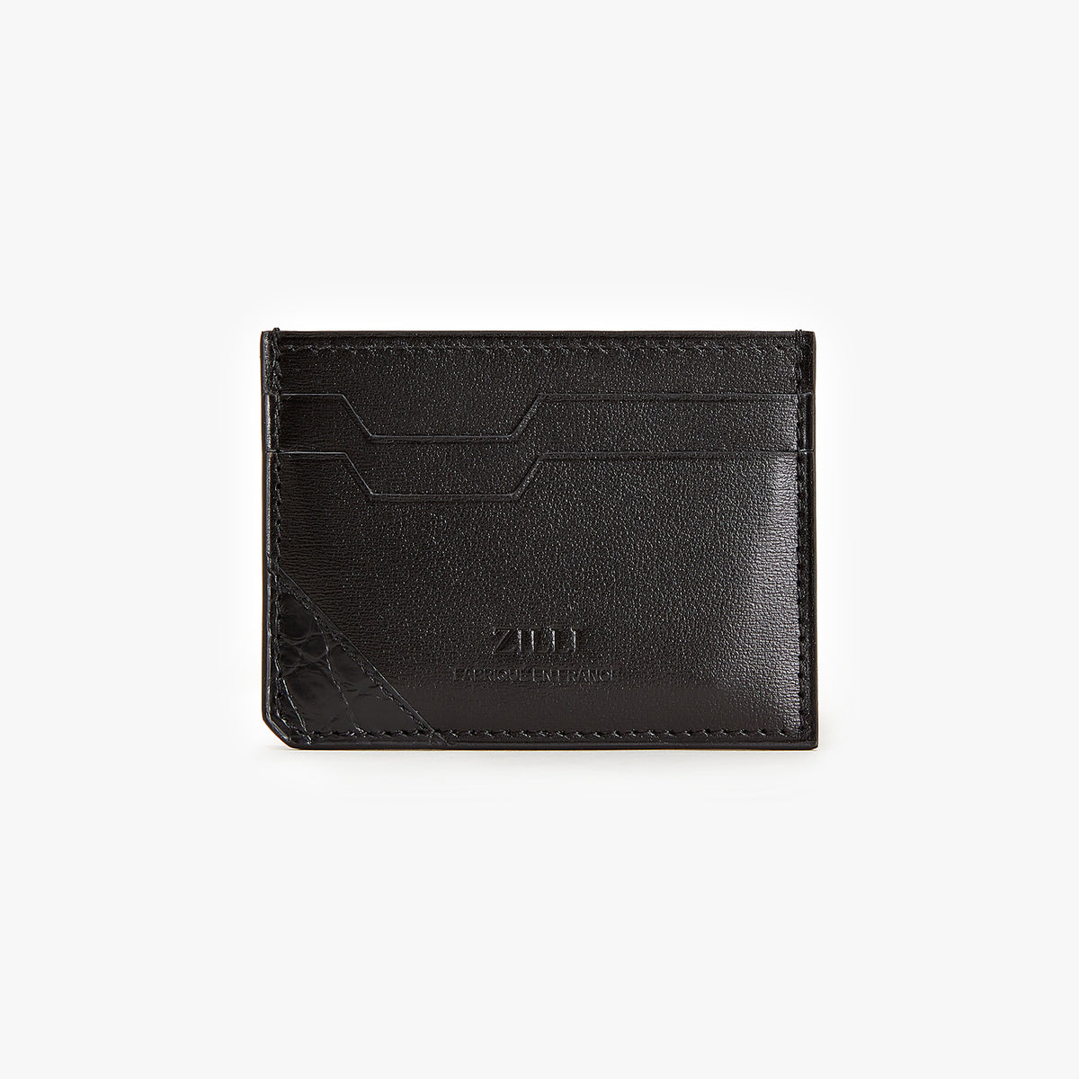 Porte-cartes en cuir - Black
