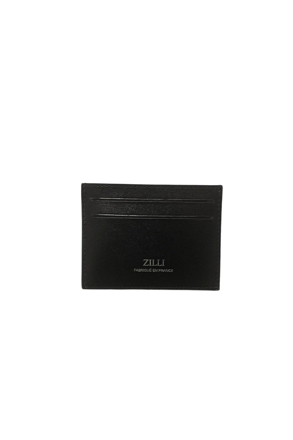 Leather card holder - Black